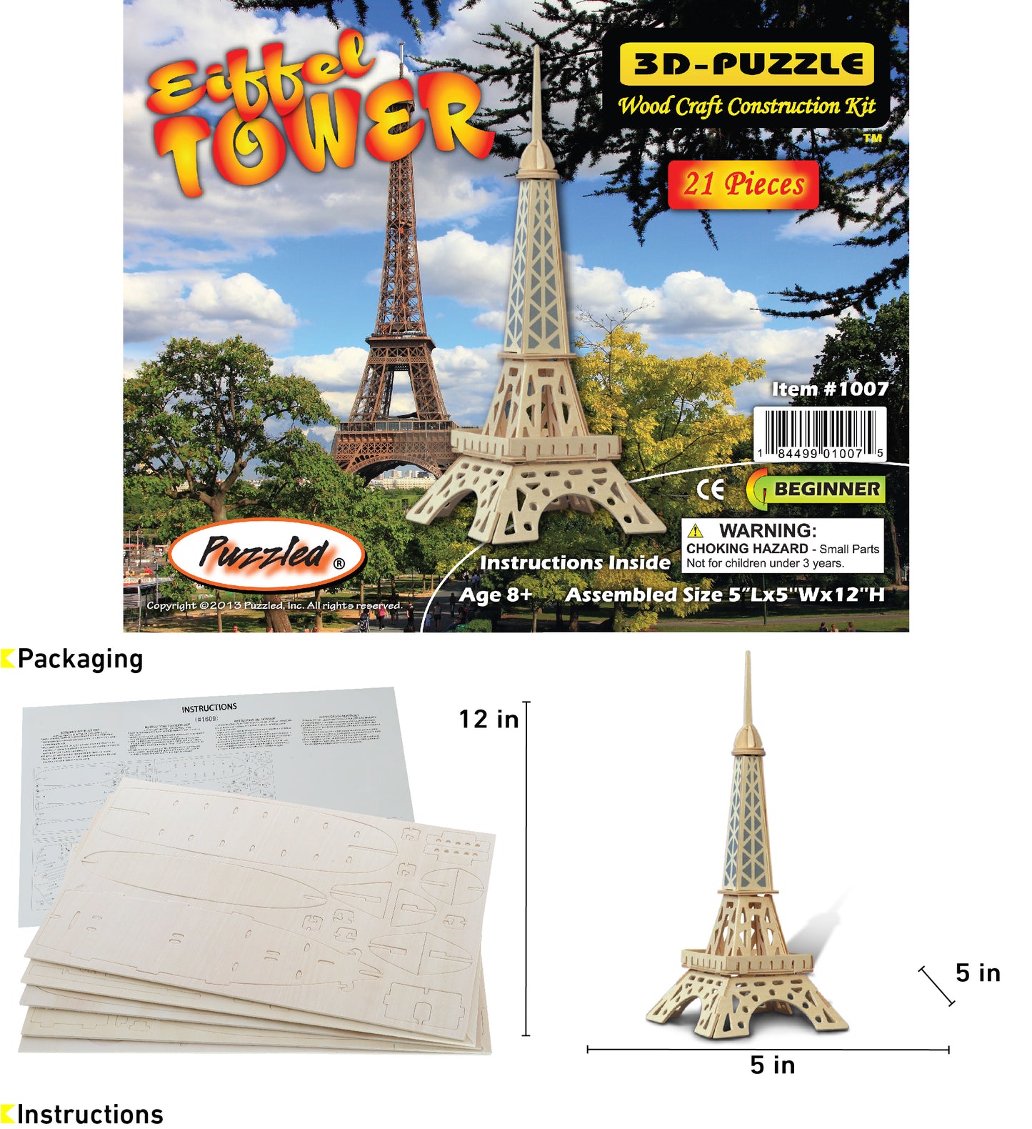 3D PUZZLES - EIFFEL TOWER