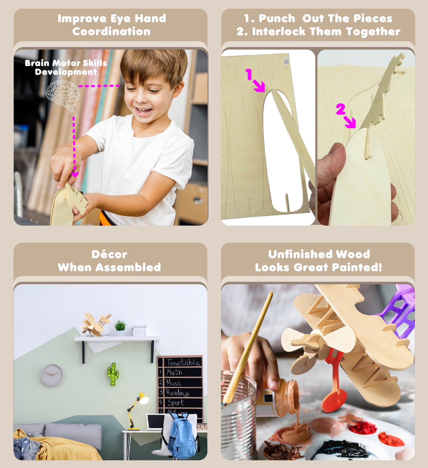 3D PUZZLES - BI- PLANE