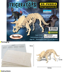 3D PUZZLES - TRICERATOPS