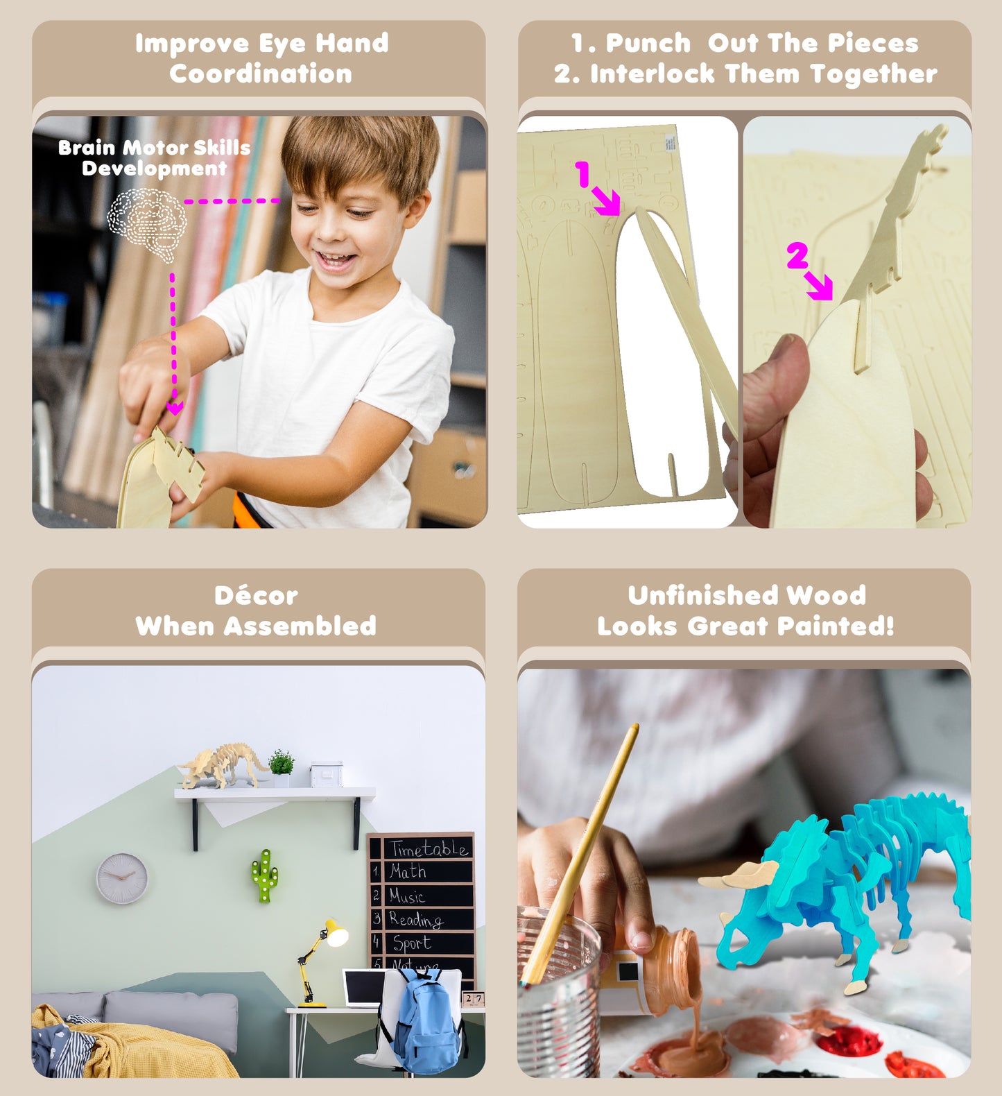 3D PUZZLES - TRICERATOPS