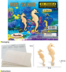 3D PUZZLES - SEA-HORSE