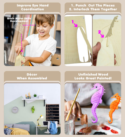 3D PUZZLES - SEA-HORSE