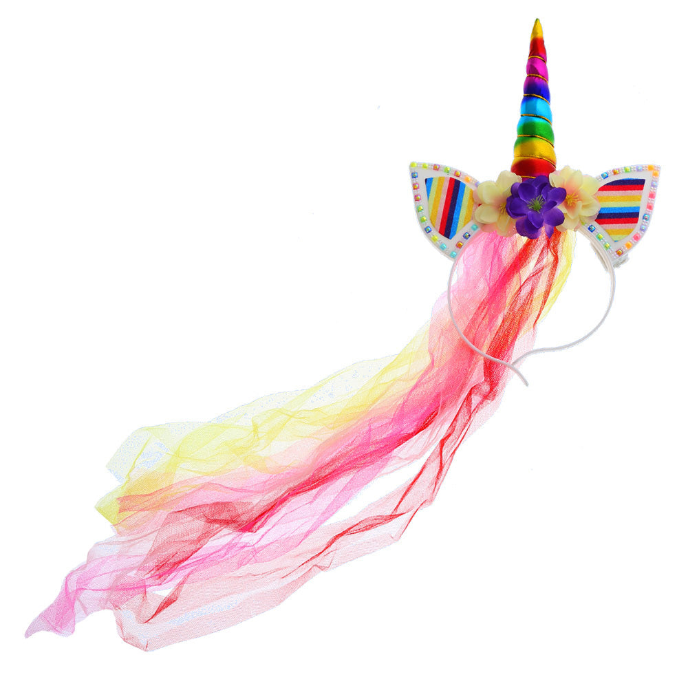 Custom - Light Up Rainbow Unicorn Headband