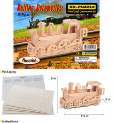 3D PUZZLES - ROLLING LOCOMOTIVE