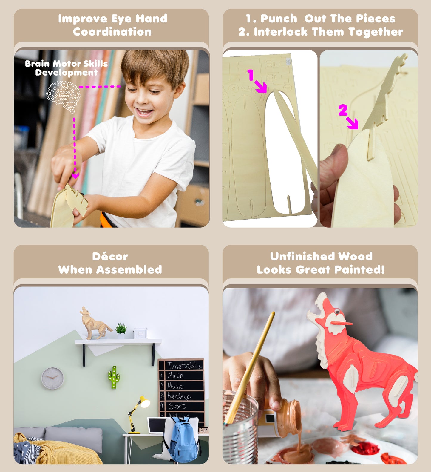 3D PUZZLES - WOLF