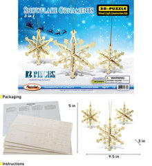 3D PUZZLES - SNOWFLAKE ORNAMENTS