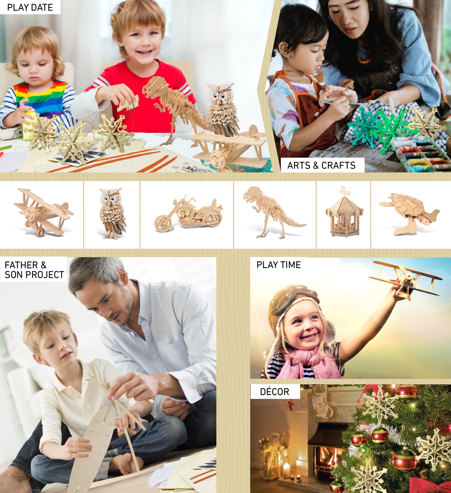 3D PUZZLES - SNOWFLAKE ORNAMENTS