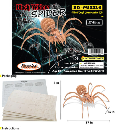 3D PUZZLES - BLACK WIDOW SPIDER