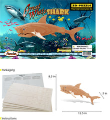 3D PUZZLES - GREAT WHITE SHARK