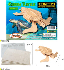 3D PUZZLES - GREEN TURTLE