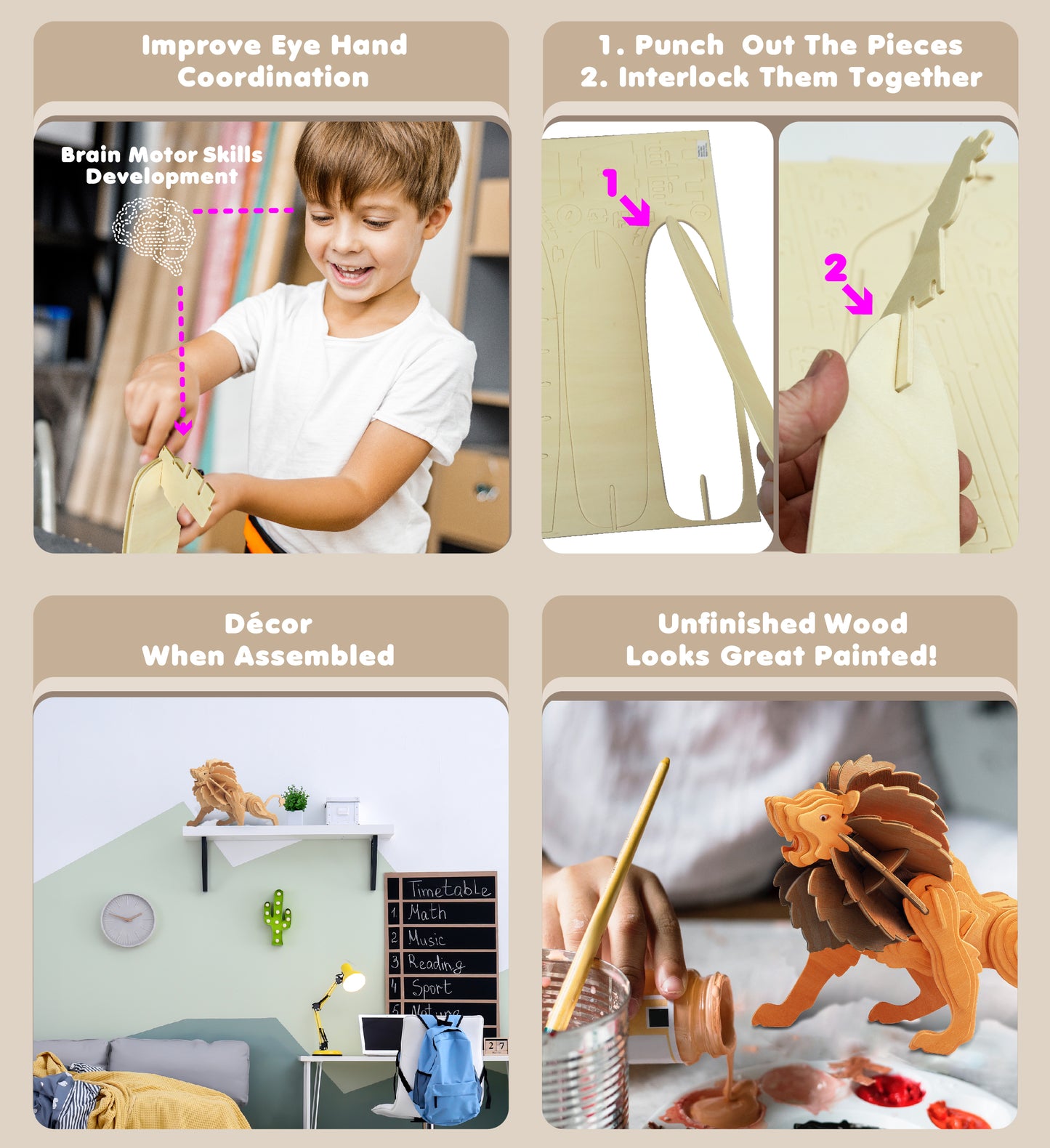 3D PUZZLES - LITTLE LION