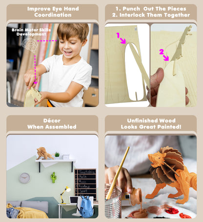 3D PUZZLES - LITTLE LION