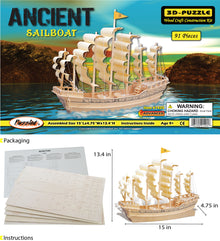 3D PUZZLES - ANCIENT SAILBOAT