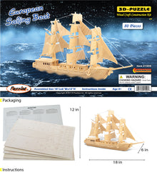 3D PUZZLES - EUROPEAN SAILING BOAT