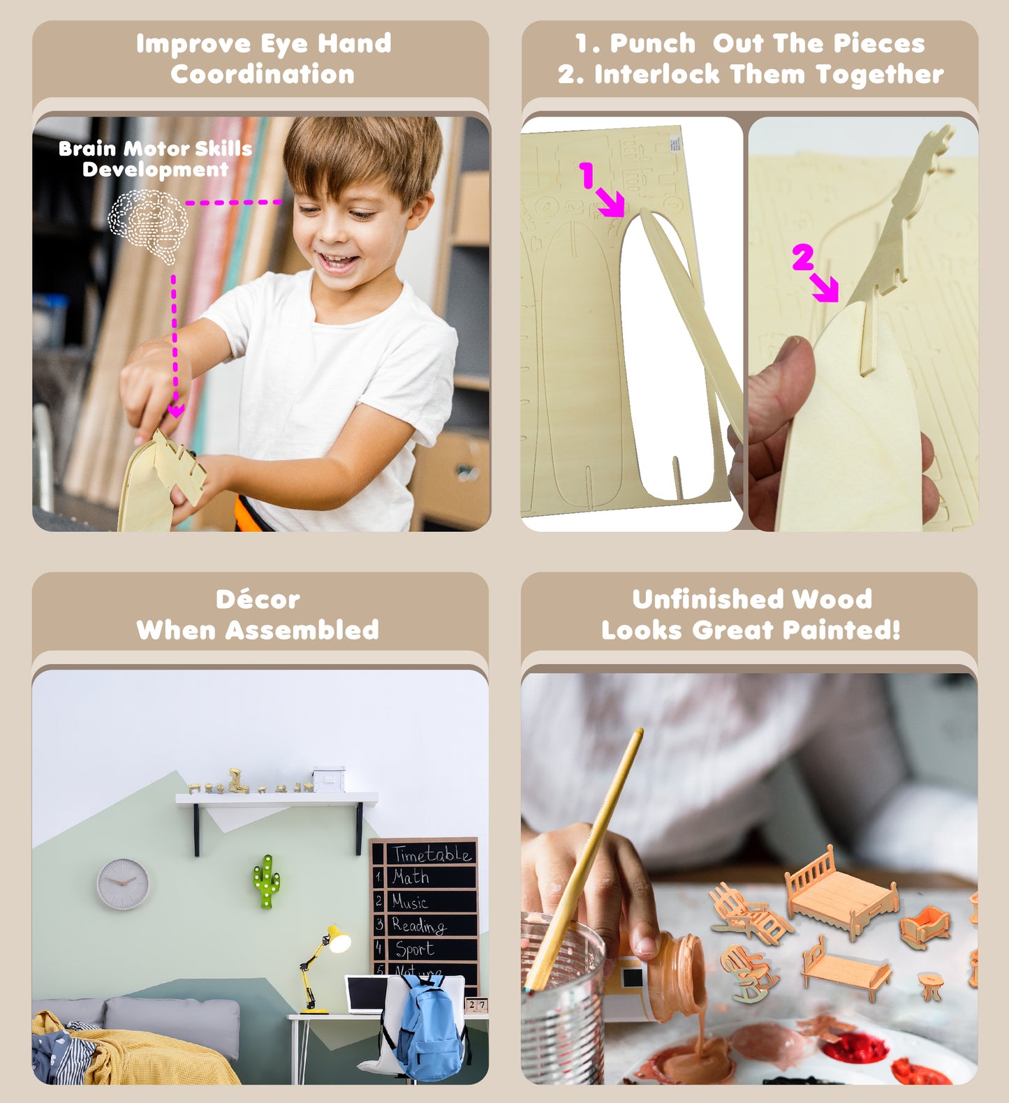 3D PUZZLES - FURNITURE SET LR