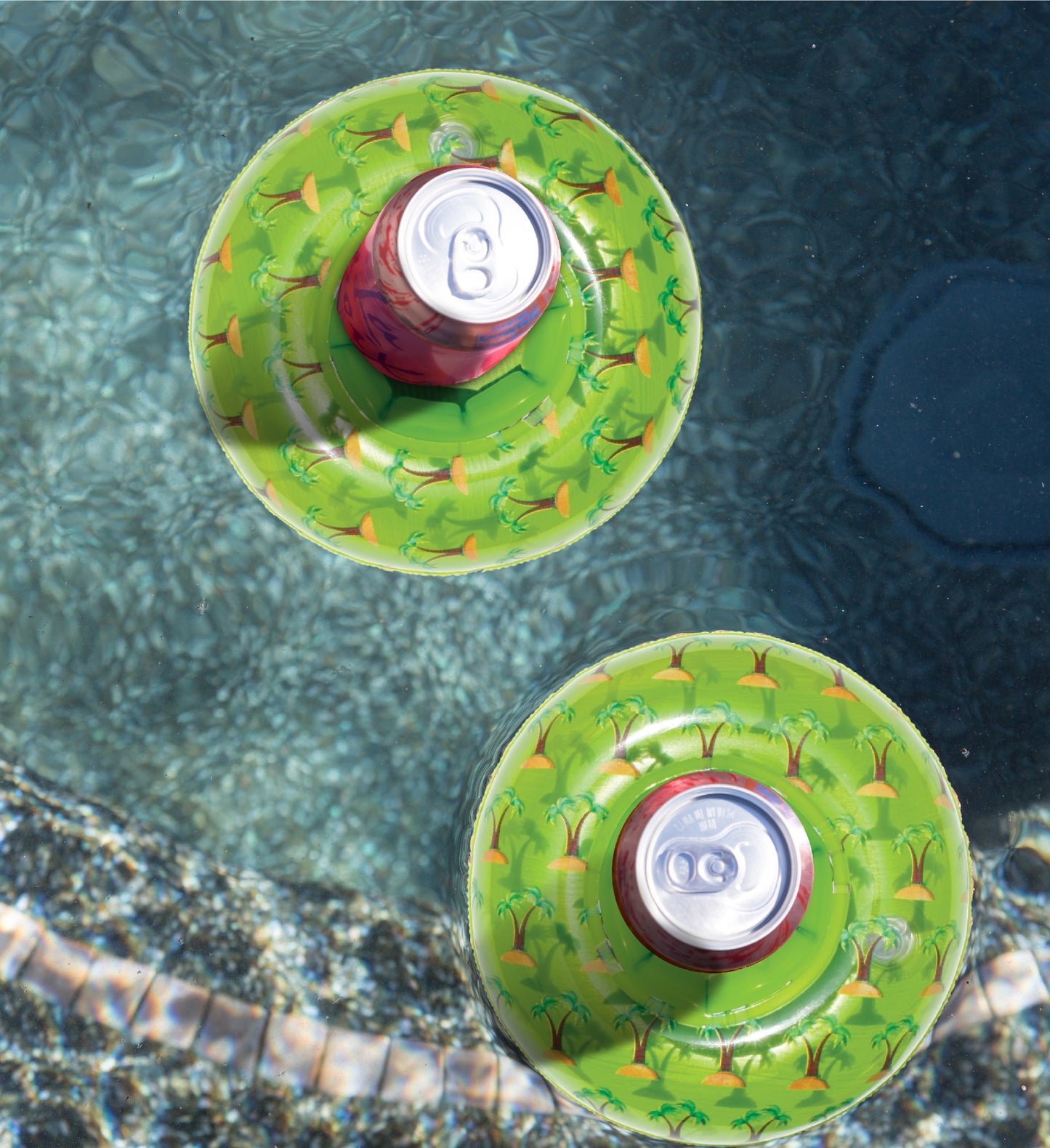 Pool Float - PALM TREE DRINK HOLDER - SET OF 4