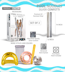 Pool Float - 74" SILVER NOODLE - SET OF 2