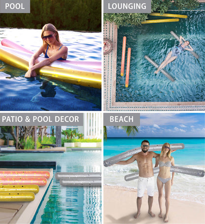 Pool Float - 74" SILVER NOODLE - SET OF 2