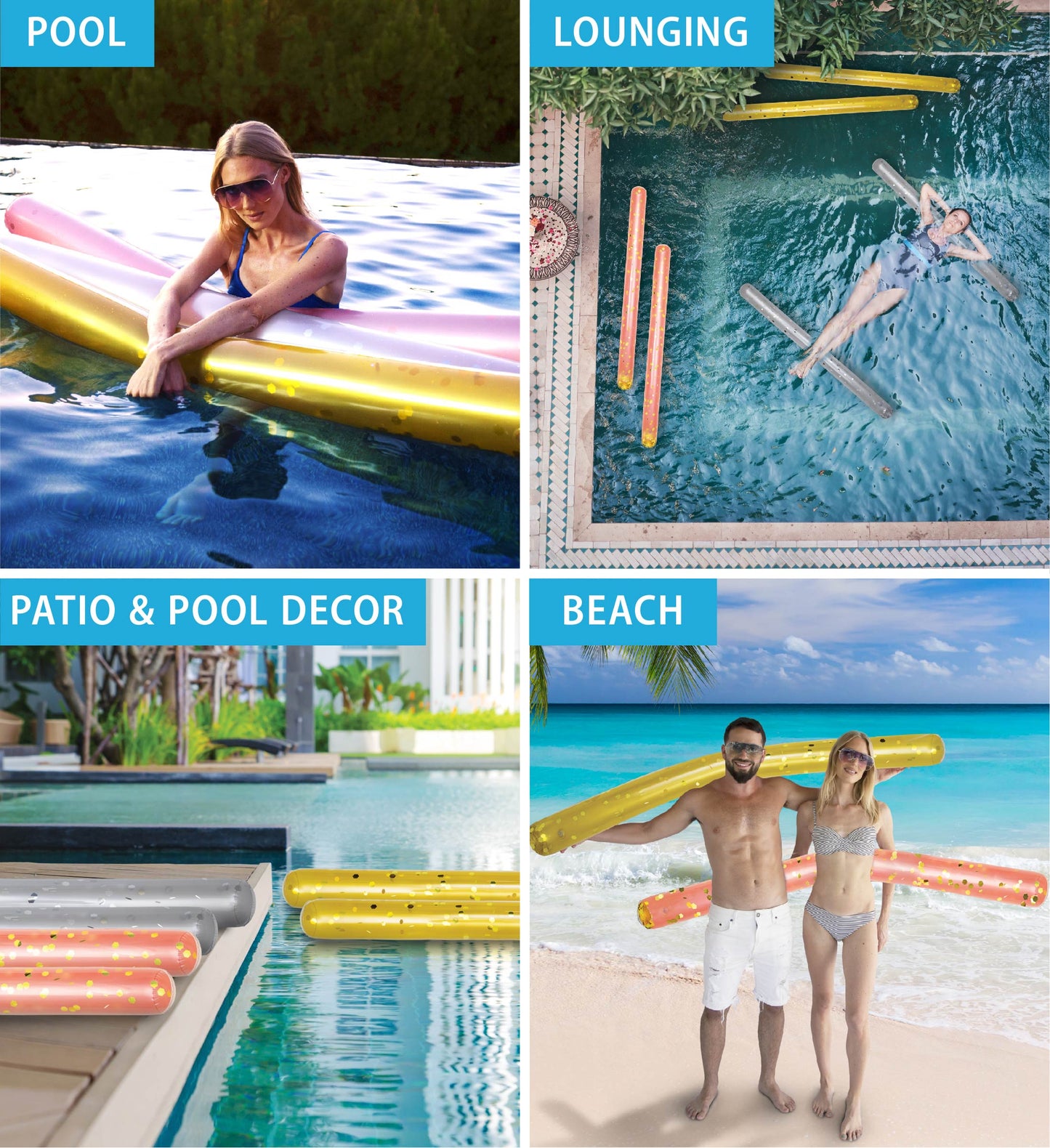 Pool Float - 74" ASSORTED COLOR NOODLE - SET OF 3
