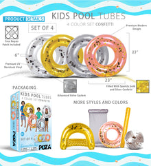 Pool Float - KIDS ASSORTED POOL TUBE - SET OF 4