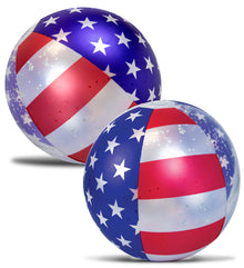 Pool Float - 16" USA FLAG BEACH BALL - SET OF 2