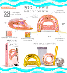 Pool Float - ROSE GOLD POOL CHAIR