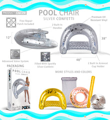 Pool Float - SILVER POOL CHAIR