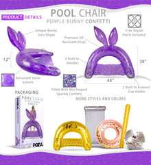 Pool Float - PURPLE BUNNY POOL CHAIR