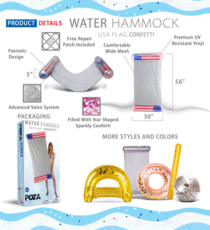 Pool Float - USA FLAG WATER HAMMOCK