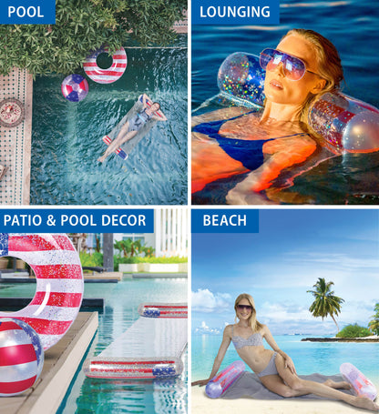 Pool Float - USA FLAG WATER HAMMOCK
