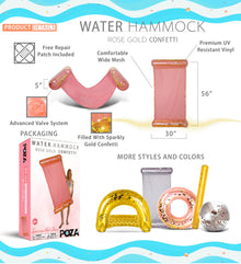 Pool Float - ROSE GOLD WATER HAMMOCK