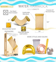 Pool Float - GOLD WATER HAMMOCK