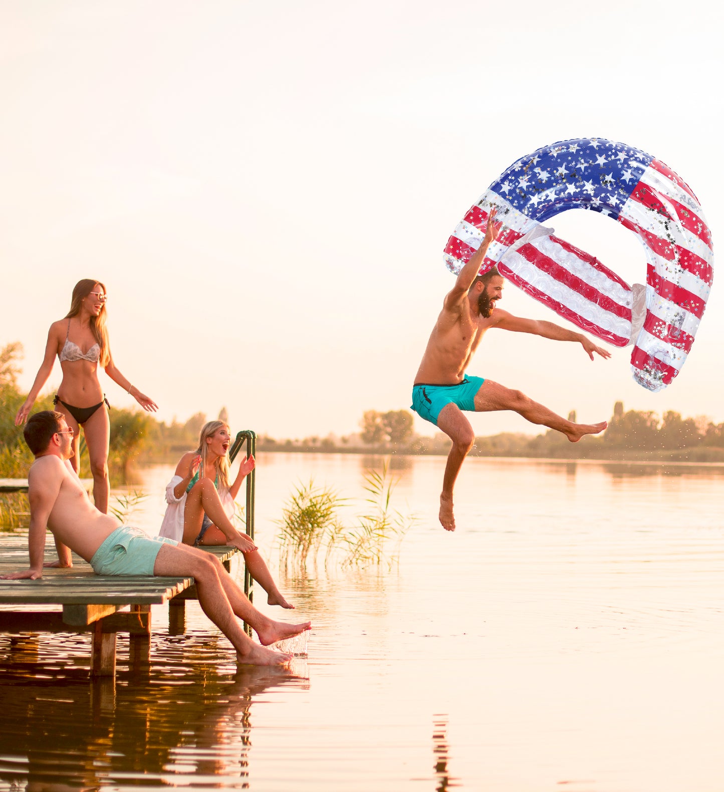 Pool Float - POOL CHAIR - USA FLAG