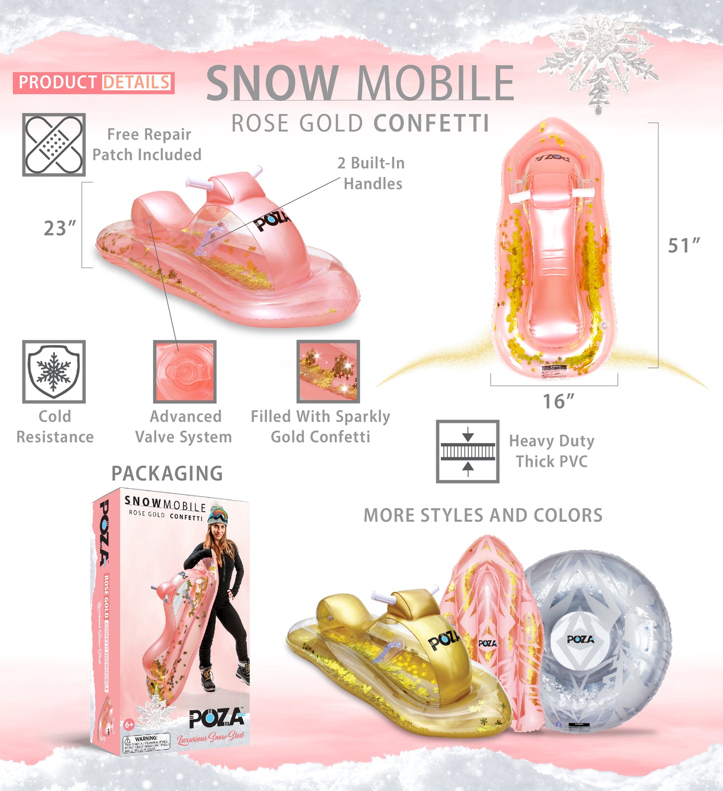 Rose Gold Snowmobile - Poza