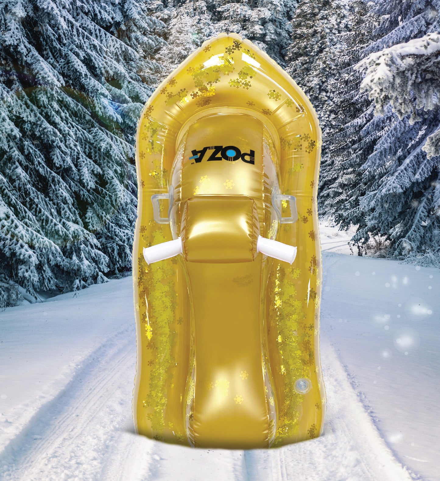 Pool Float - GOLD SNOWMOBILE