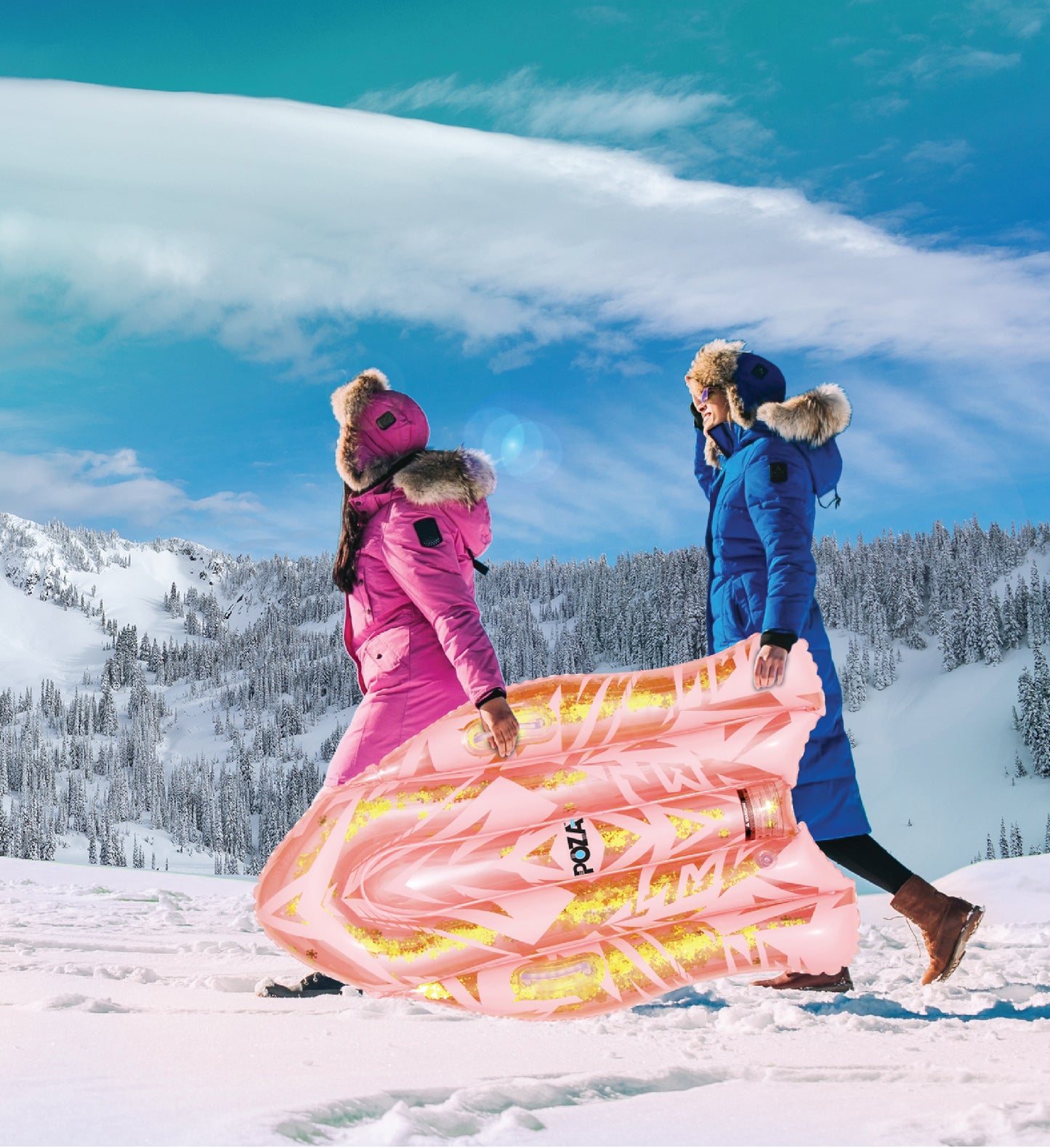 Pool Float - ROSE GOLD SNOW BOOGIE
