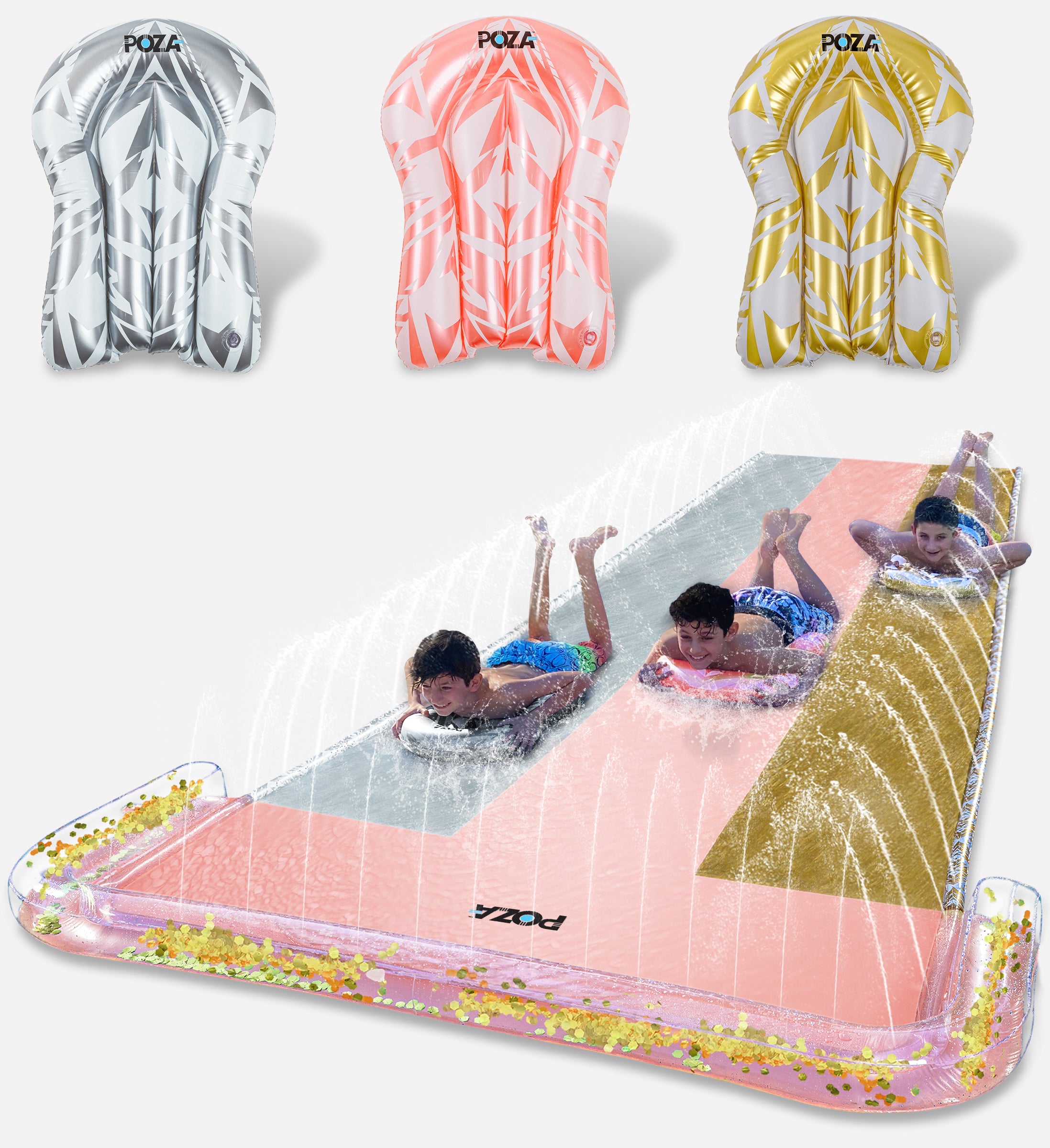 Pool Float - LUXURY TRIPLE SLIP AND SLIDE