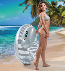 Pool Float - SILVER LUXURY TUBE