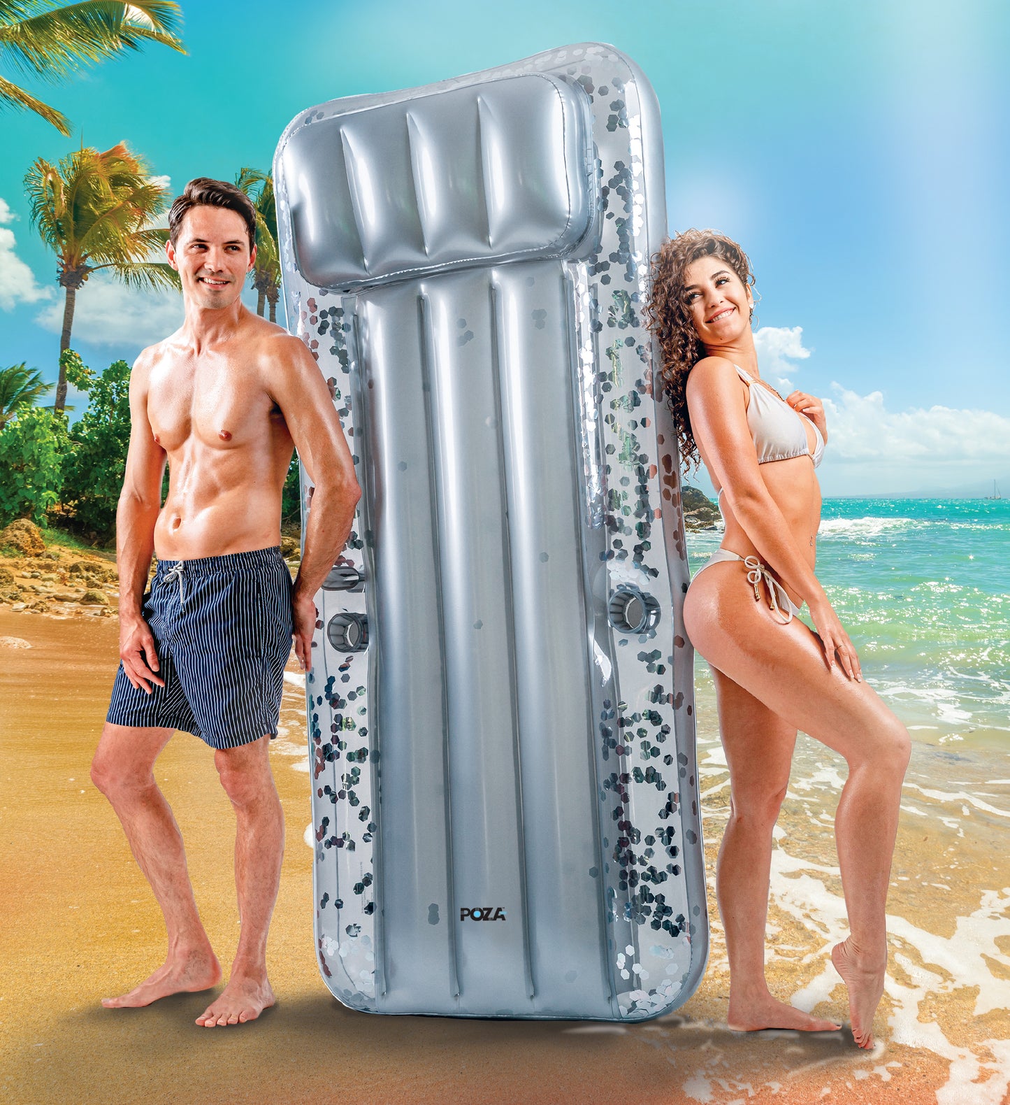 Pool Float - SILVER POOL MATTRESS