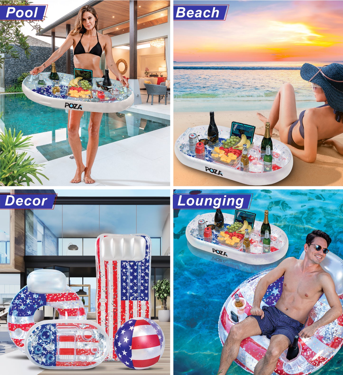 Pool Float - USA FLAG FLOATING COOLER