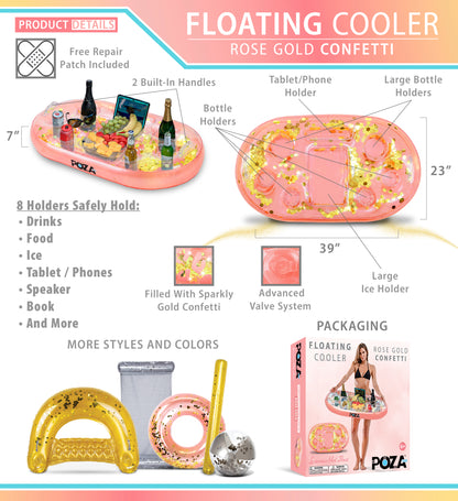 Pool Float - ROSE GOLD FLOATING COOLER