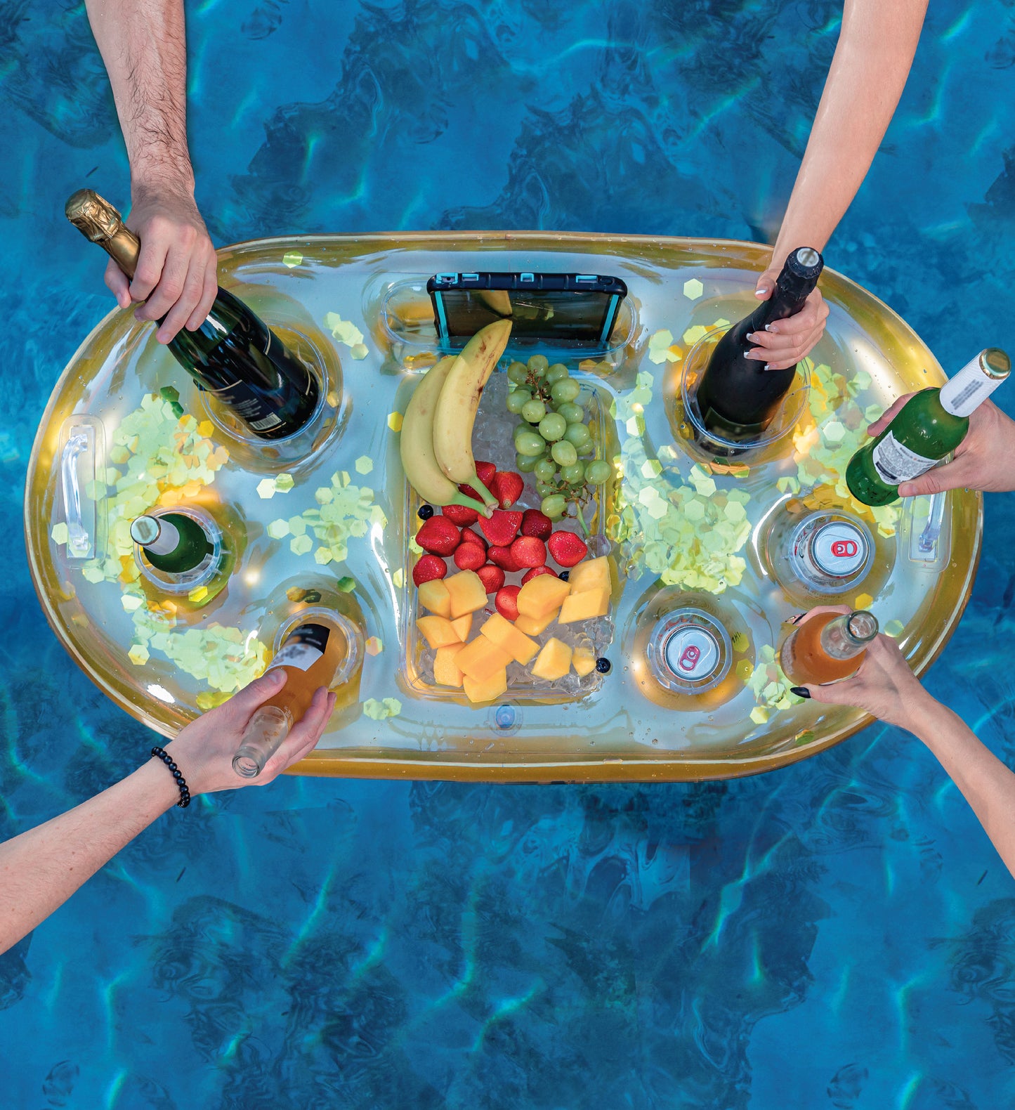 Pool Float - GOLD FLOATING COOLER