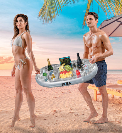 Pool Float - SILVER FLOATING COOLER