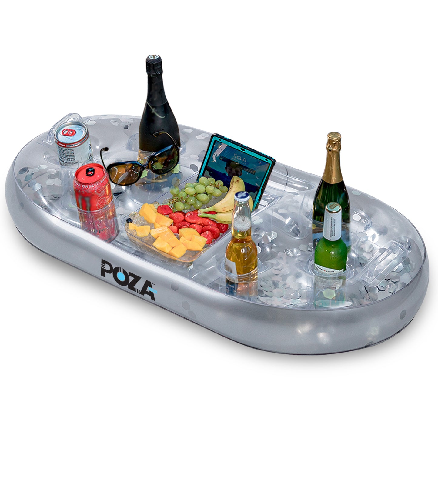 Pool Float - SILVER FLOATING COOLER