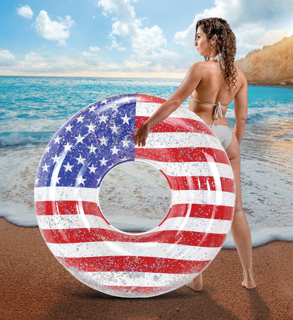 Pool Float - GIANT 48 INCH TUBE - USA FLAG