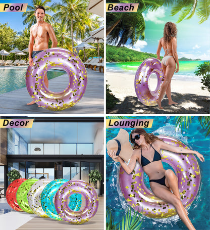 Pool Float - 36 INCH TUBE - PURPLE GOLD
