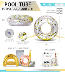 Pool Float - 36 INCH TUBE - PEARL WHITE GOLD