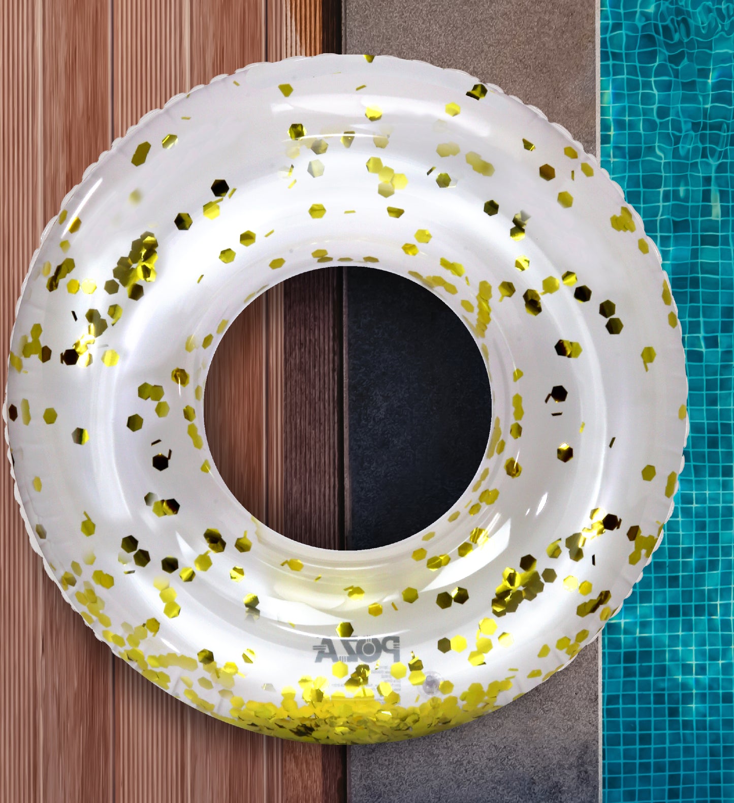 Pool Float - 36 INCH TUBE - PEARL WHITE GOLD