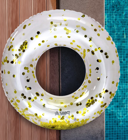 Pool Float - 36 INCH TUBE - PEARL WHITE GOLD