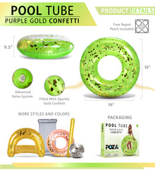 Pool Float - 36 INCH TUBE - GREEN GOLD